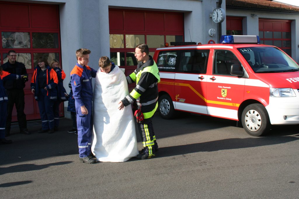 Handhabung der Löschdecke