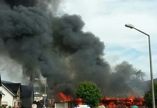 Brand landwirtschaftliches Anwesen in Ketschenbach am 22.07.2014