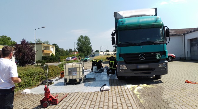 Beschädigter LKW am 07.07.15