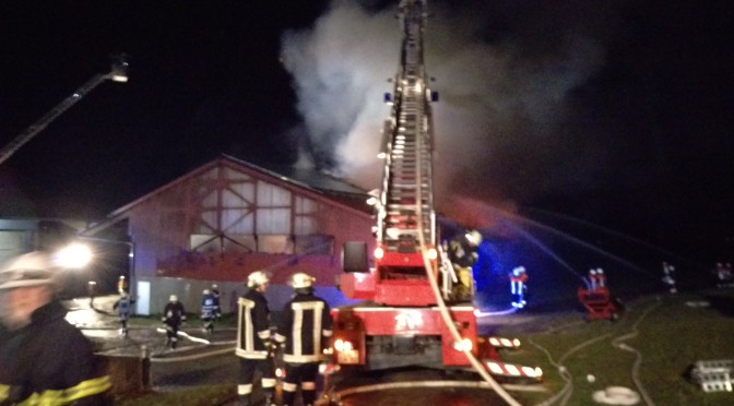 Brand einer Maschinenhalle Herbartsdorf