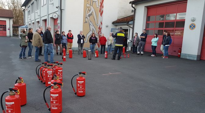 Feuerlöscherunterweisung BRK-Bereitschaft Neustadt