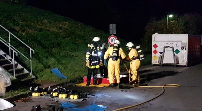 Brand Filteranlage mit Gefahrstoffaustritt am 26.10.17