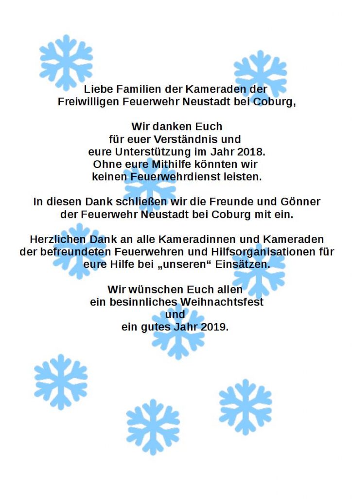 Weihnachtsgrüße 2018