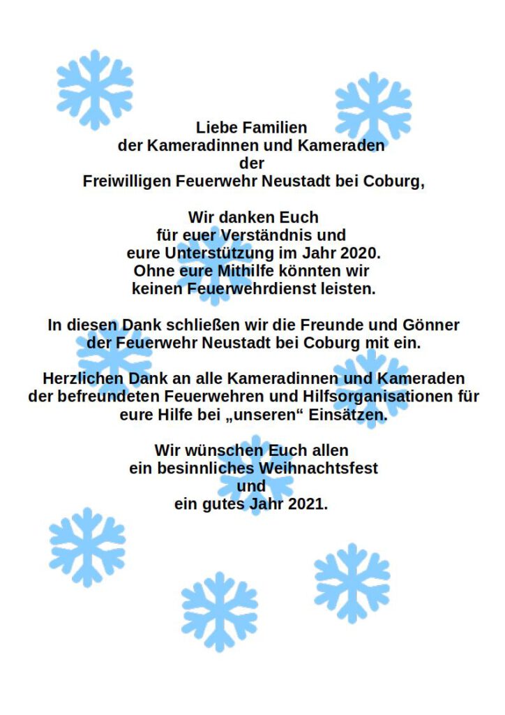 Weihnachtsgrüße 2020